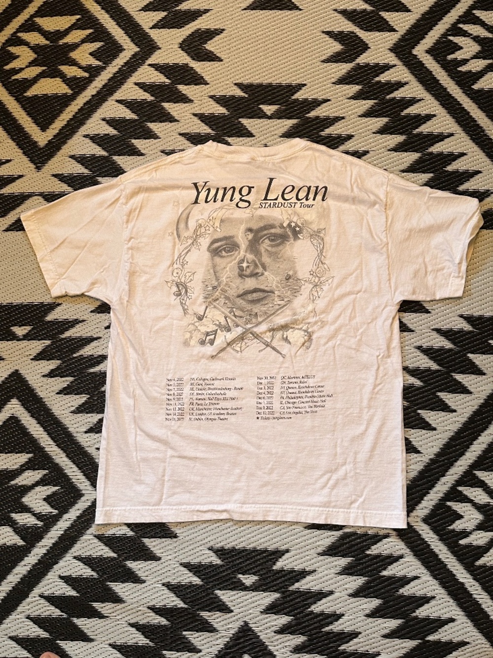 Yung Lean Sad Boys 2022 Stardust Tour Drain Gang Band Tee Shirt